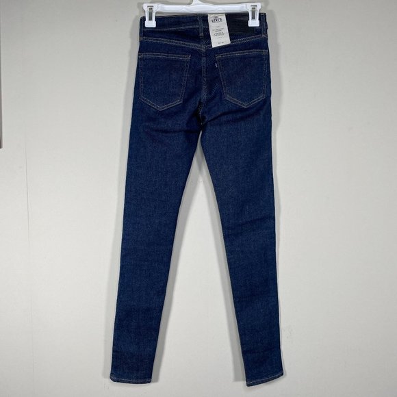 Levi's 721 Selvedge Skinny Denim Jean Women 25 x 30 High Rise Italian Fabric NWT - Picture 2 of 16